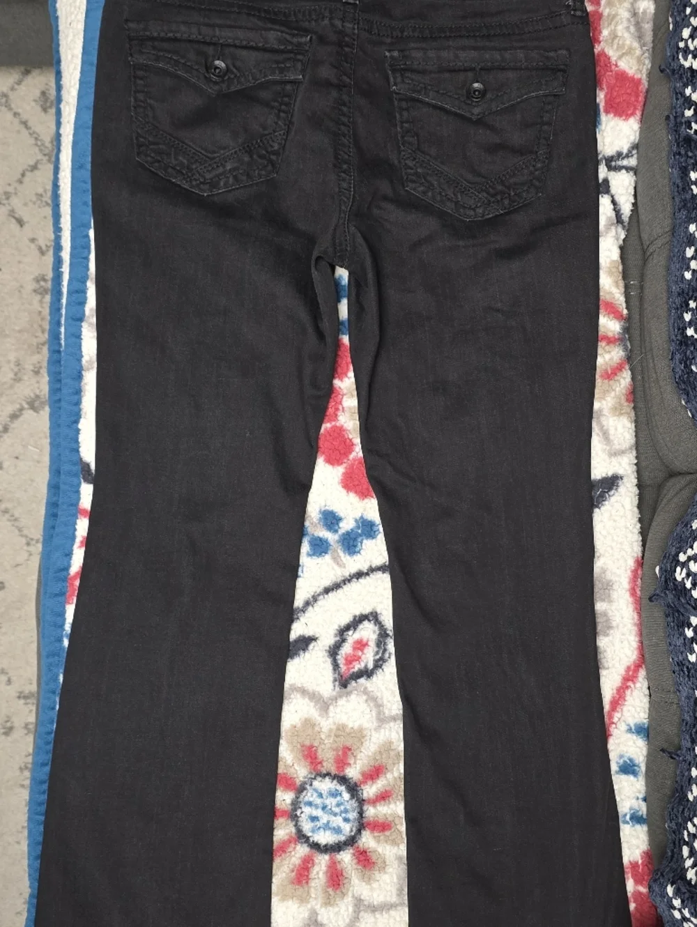 a.n.a Black Straight Leg Jeans Size 12 31 High Rise Stretch Denim Classic